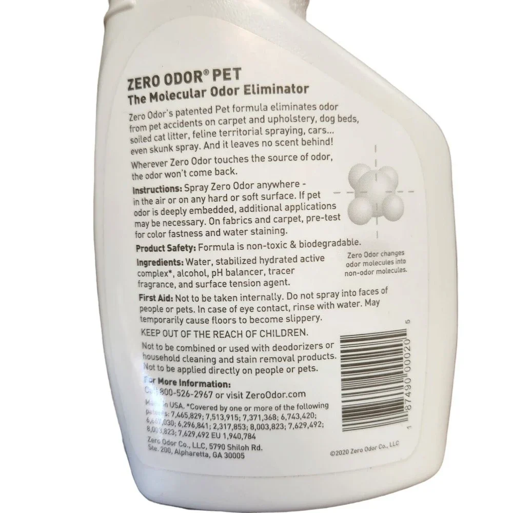 Zero Odor Pet Odor Eliminator Permanently Eliminate Air & Surface Odors 16 Fl Oz